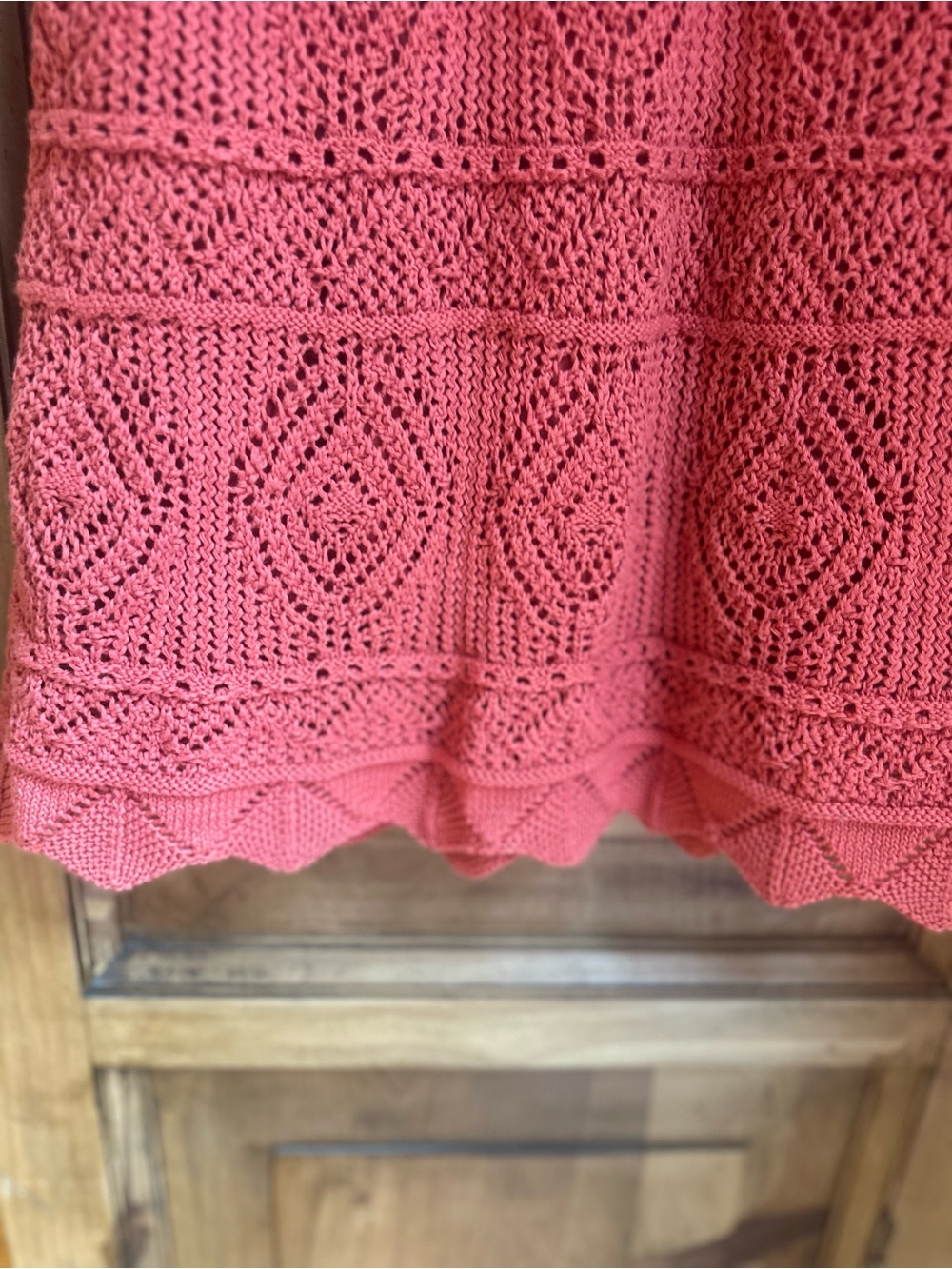 Women’s Crochet Coral Dress Medium - Picture 7 of 7